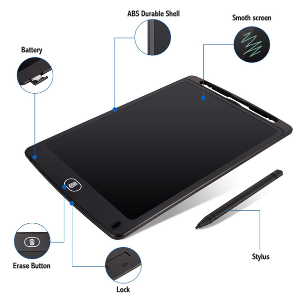 Tavoletta Grafica LCD Srackfu 10 Pollici &ndash; Blocco Note Elettronico Per Bambini Con Stilo