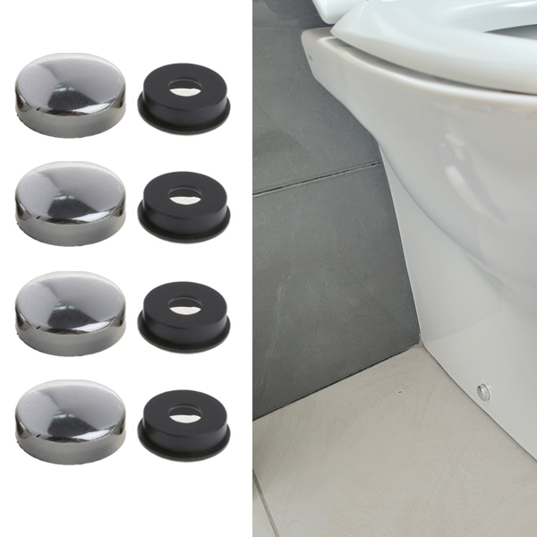Accessori Arredamento 20 Tappi Vite Cromati 14mm - Coperture Decorative Per Viti Specchio, Bagno E Cucina Tappi A Clip 14mm