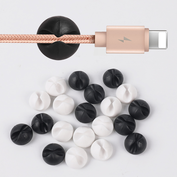 60 Clip Autoadesive Per Cavi In Nylon | Organizzatore Di Fili Per Casa, Ufficio E Auto | Clip Decorative Con Adesivo 3M
