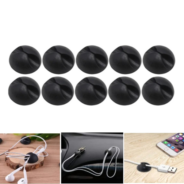 100 Pezzi Adesivo Fascette stringicavi Cavo Clip Cavo Gestione Fascette